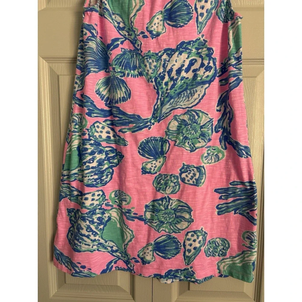 Lilly Pulitzer Essie Princess‎ Pink Seashell Beach Sleeveless Dress V-Neck XS - Picture 7 of 11